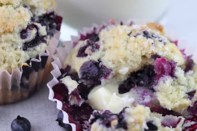 baked blueberry muffins